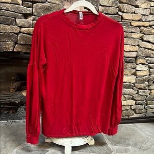Red Long Sleeve Men's Shirt